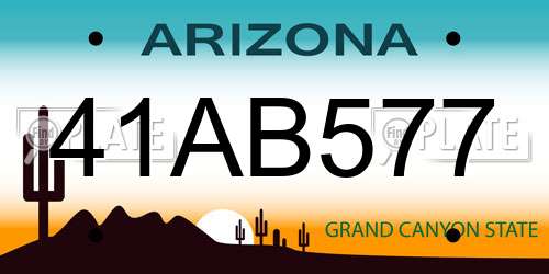41AB577 Arizona License Plate
