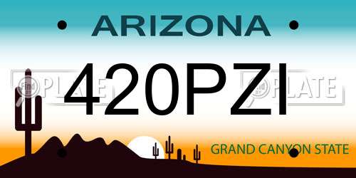420PZI Arizona License Plate