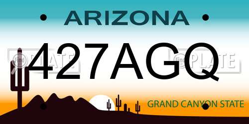 427AGQ Arizona License Plate