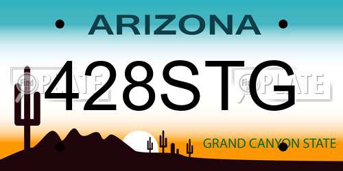 428STG Arizona License Plate
