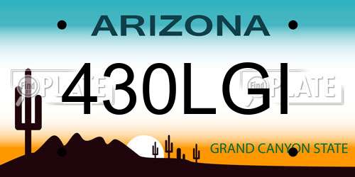430LGI Arizona License Plate