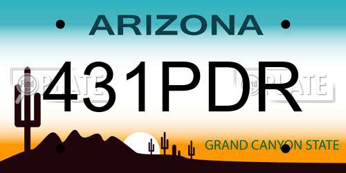 431PDR Arizona License Plate