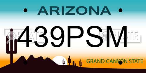 439PSM Arizona License Plate