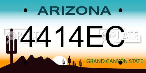 4414EC Arizona License Plate
