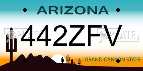 442ZFV Arizona License Plate