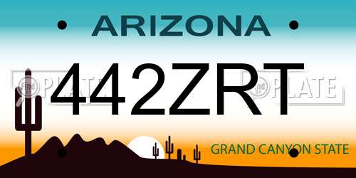 442ZRT Arizona License Plate