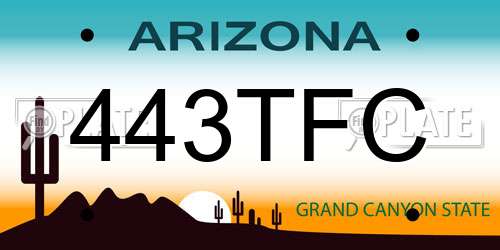 443TFC Arizona License Plate