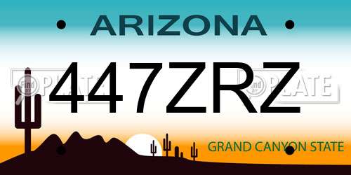 447ZRZ Arizona License Plate