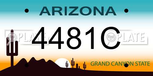 4481C Arizona License Plate