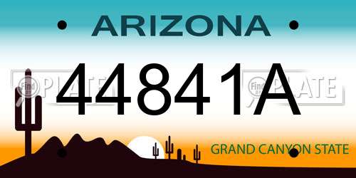44841A Arizona License Plate