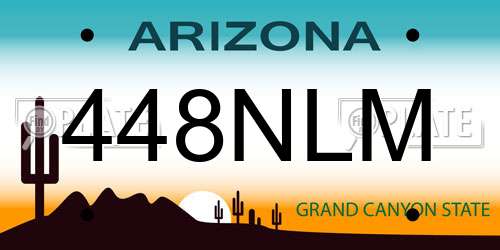 448NLM Arizona License Plate