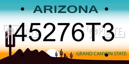45276T3 Arizona License Plate