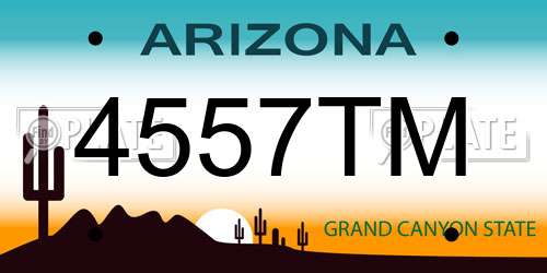 4557TM Arizona License Plate
