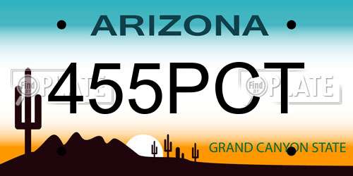 455PCT Arizona License Plate