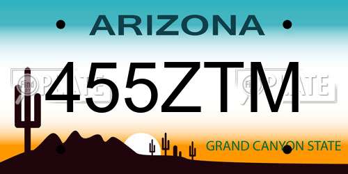 455ZTM Arizona License Plate