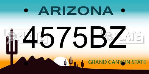 4575BZ Arizona License Plate