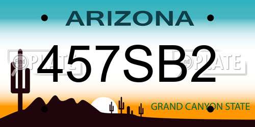 457SB2 Arizona License Plate