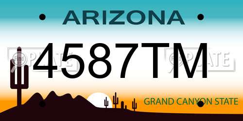 4587TM Arizona License Plate