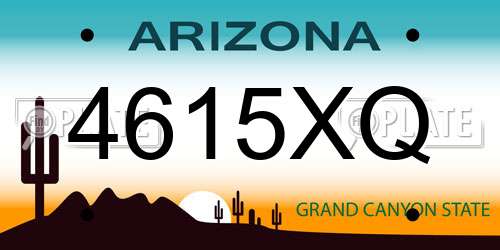 4615XQ Arizona License Plate