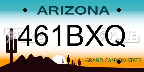 461BXQ Arizona License Plate