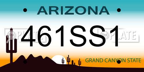 461SS1 Arizona License Plate