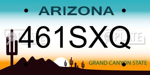 461SXQ Arizona License Plate