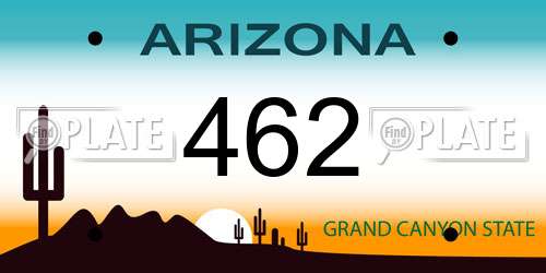 462 Arizona License Plate