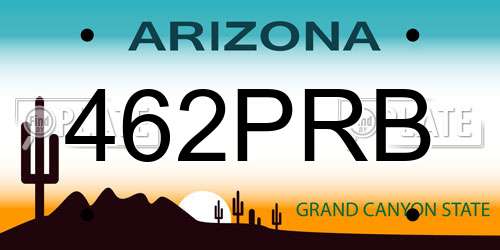 462PRB Arizona License Plate