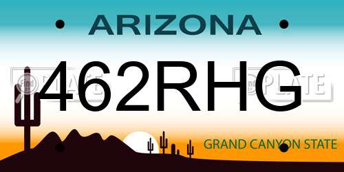 462RHG Arizona License Plate