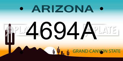 4694A Arizona License Plate