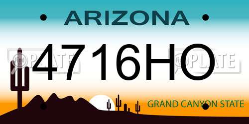 4716HO Arizona License Plate