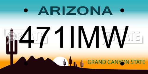 471IMW Arizona License Plate