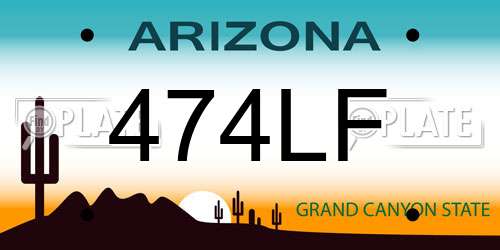 474LF Arizona License Plate