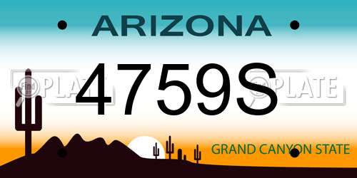 4759S Arizona License Plate