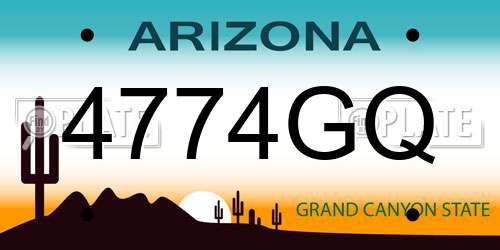 4774GQ Arizona License Plate