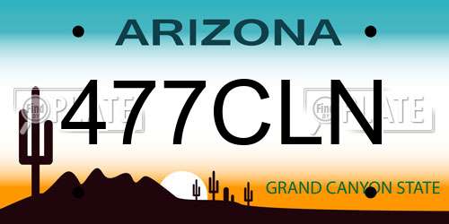 477CLN Arizona License Plate