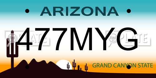 477MYG Arizona License Plate