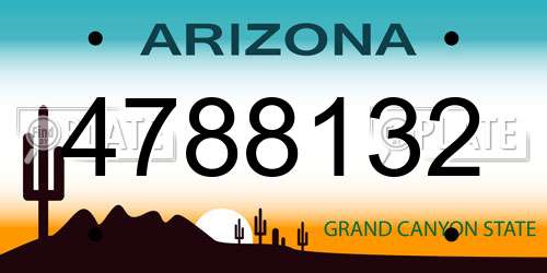 4788132 Arizona License Plate