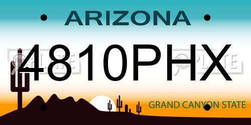 4810PHX Arizona License Plate