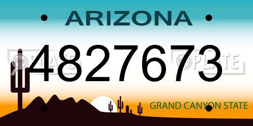 4827673 Arizona License Plate