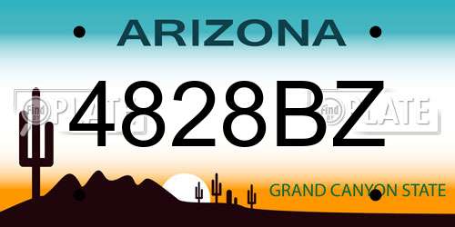 4828BZ Arizona License Plate