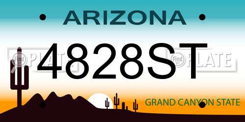 4828ST Arizona License Plate