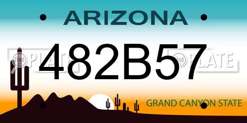 482B57 Arizona License Plate