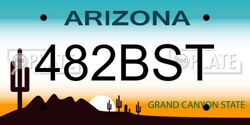 482BST Arizona License Plate