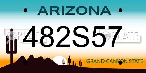 482S57 Arizona License Plate