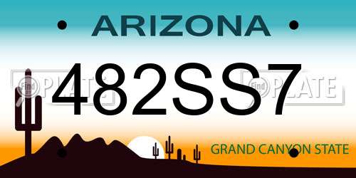 482SS7 Arizona License Plate