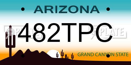 482TPC Arizona License Plate