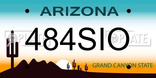 484SIO Arizona License Plate