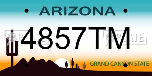 4857TM Arizona License Plate