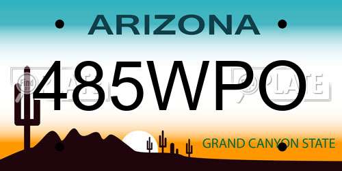 485WPO Arizona License Plate